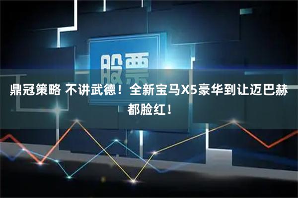 鼎冠策略 不讲武德！全新宝马X5豪华到让迈巴赫都脸红！